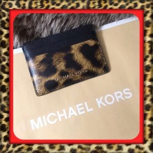 Michael Kors Leopard Card Holder